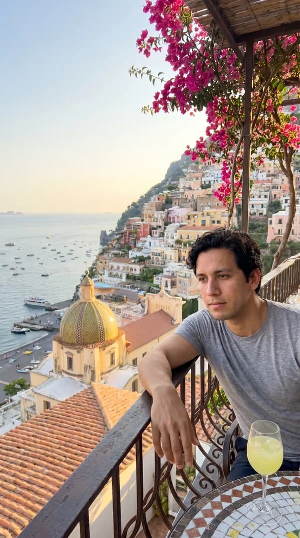 Teras tebing di Positano